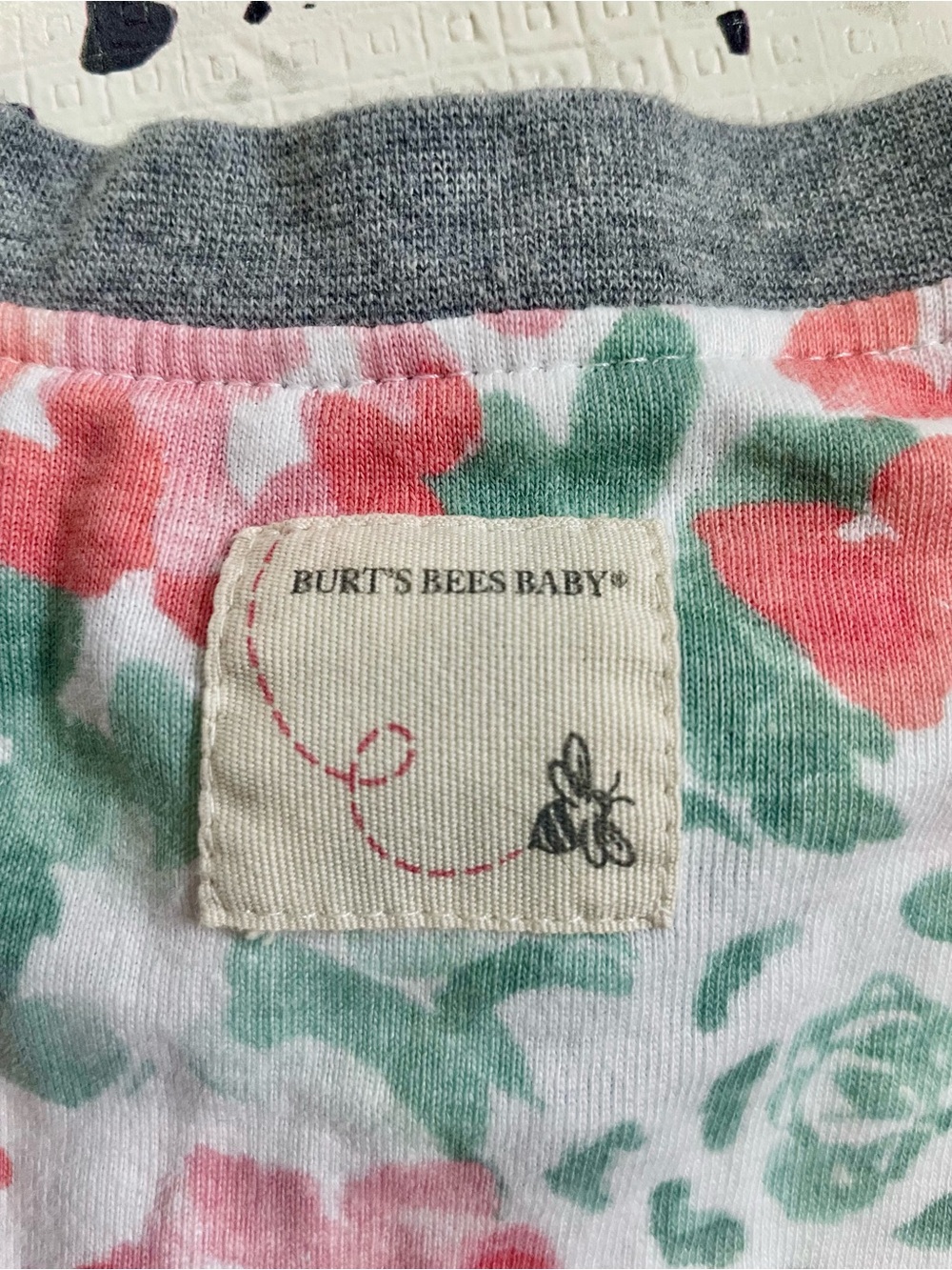 Burt's Bees Girl’s Baby Organic Cotton Footie Sleeper Zip-Up Pajamas - 18 Months - Picture 7 of 9
